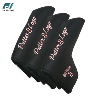 wholesale black color leather blade putter golf head cover